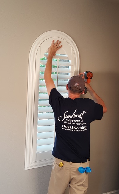 Shutter install in Philadelphia living room